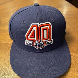 Edmonton Oilers 40th Anniversary New Era fitted hat, 7 1/8